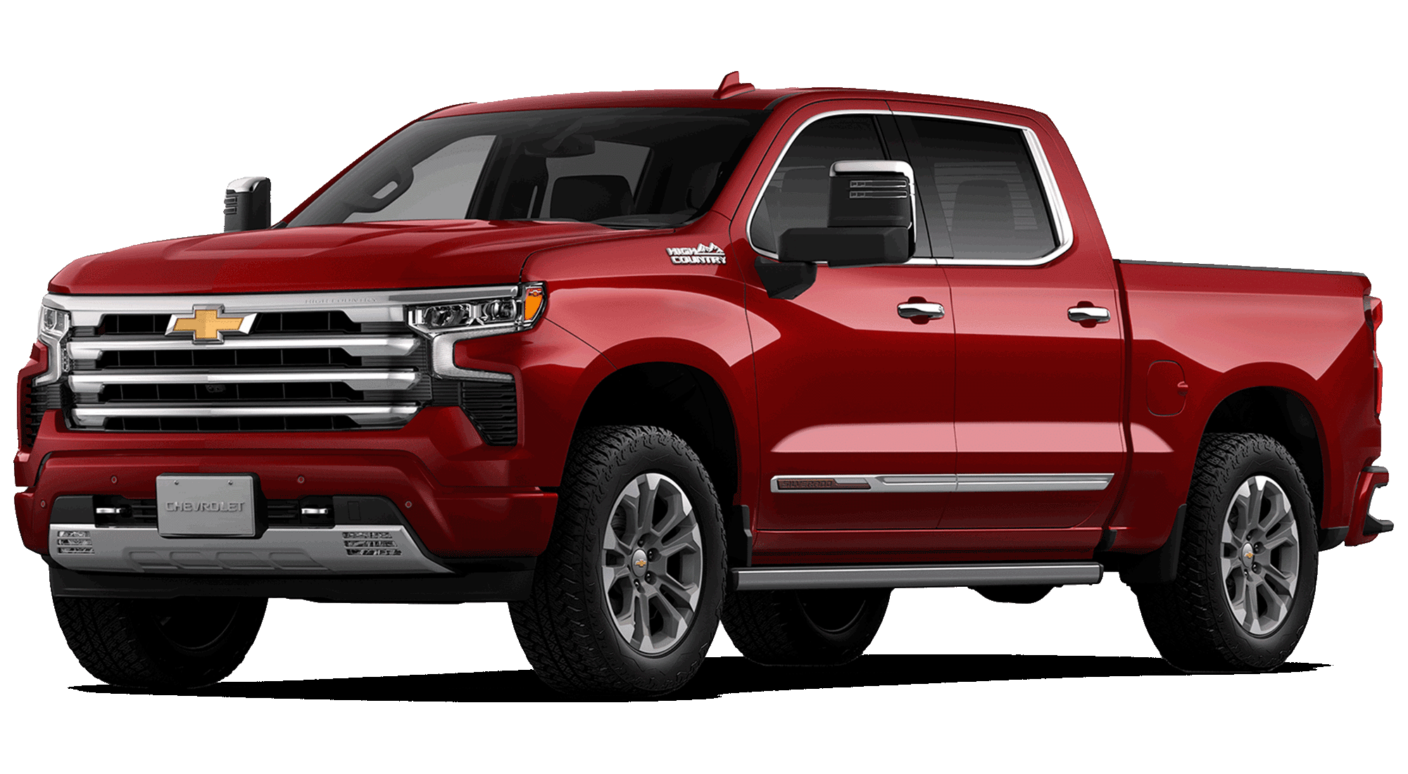 Silverado 2025 na cor Vermelho Radiant