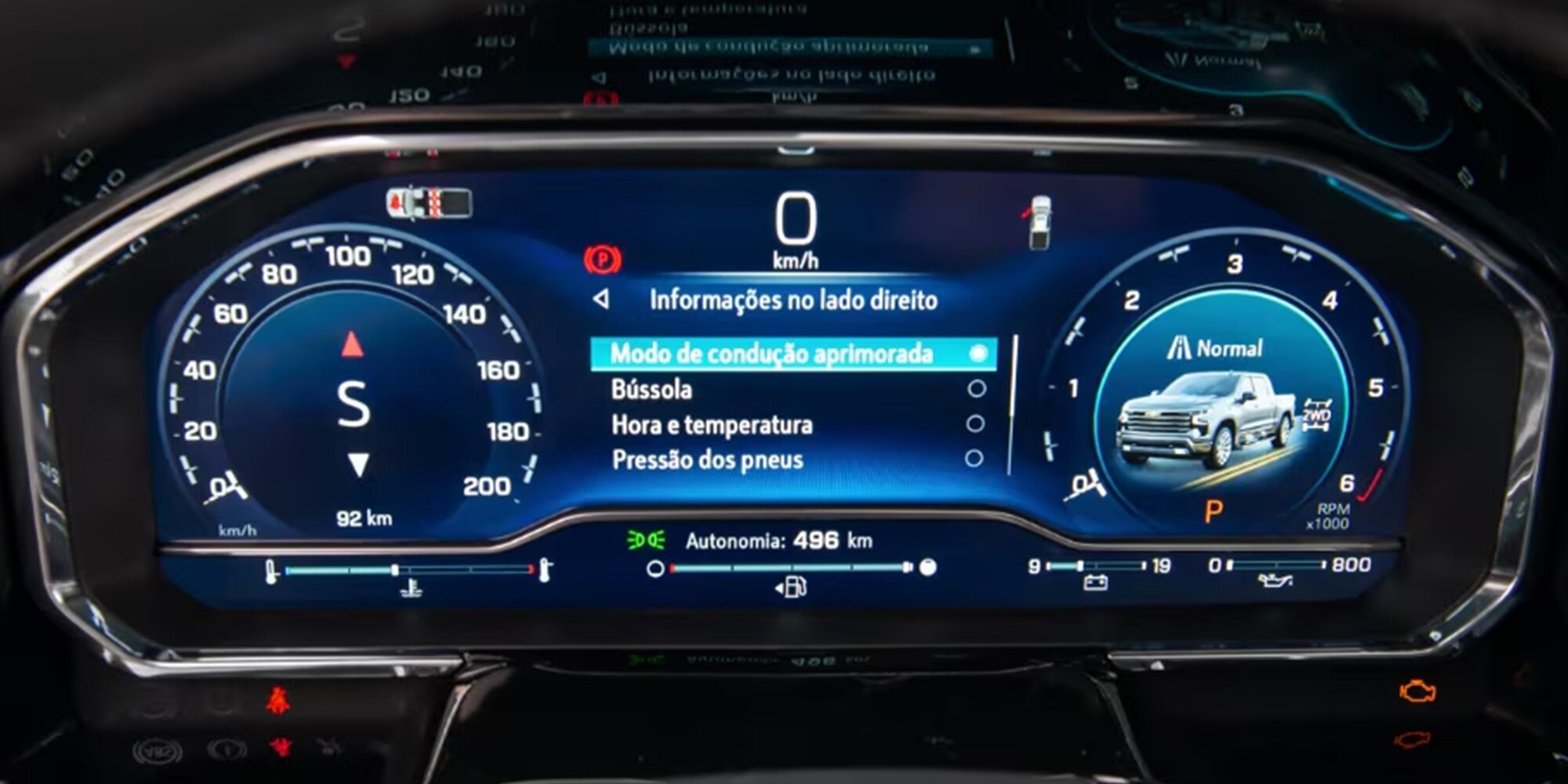 A Picape Silverado 2025 possui sistema automático de permanência na faixa