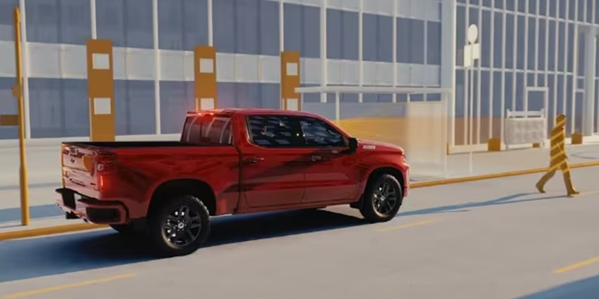 A Picape Silverado 2025 possui sistema de detecção de pedestres